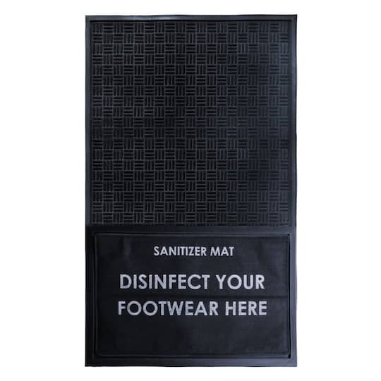 RugSmith Layered Rubber Sanitizer Doormat, Tray &#x26; Foam Insert, 36&#x22; x 60&#x22;